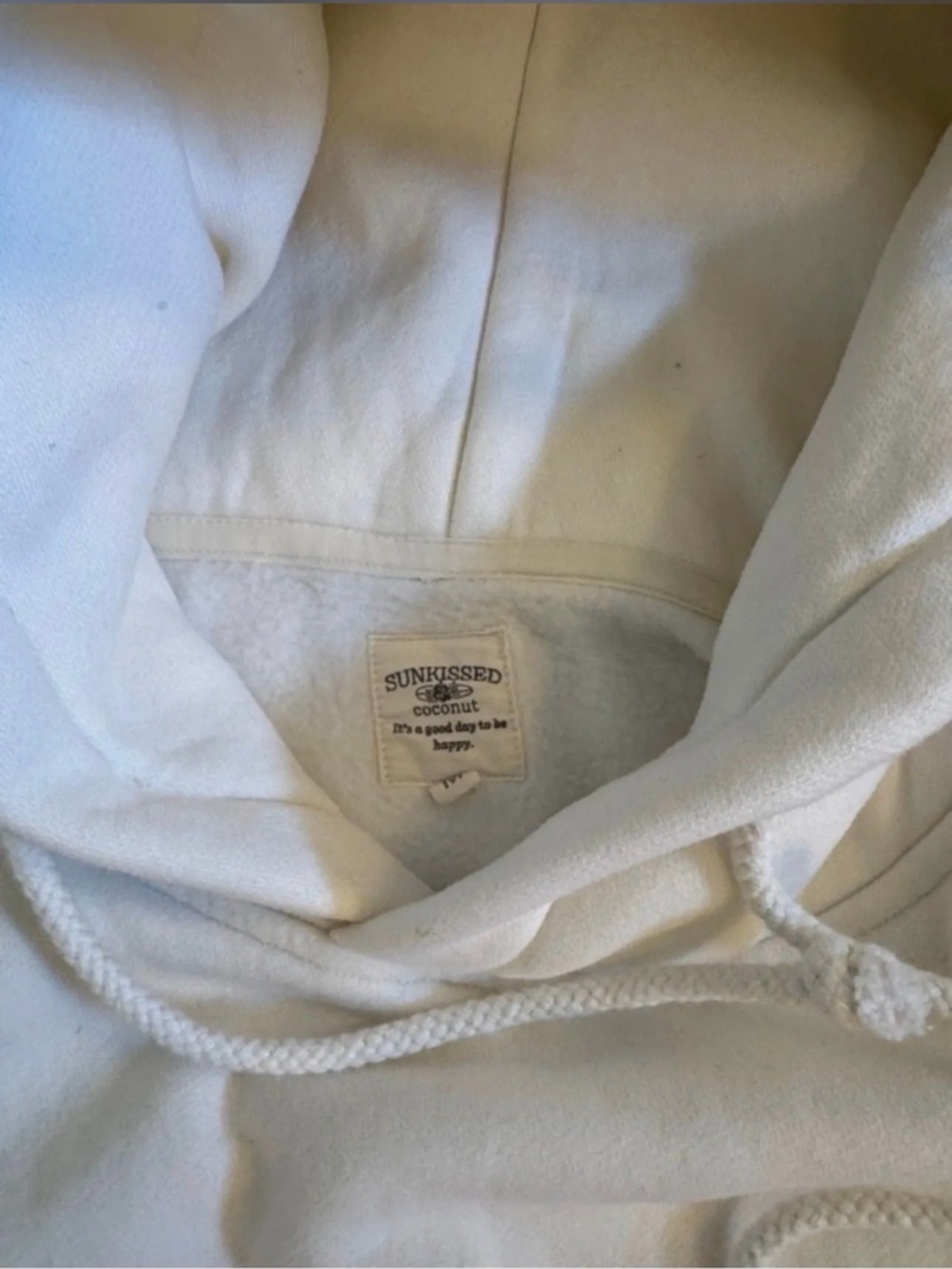 White "SUNKISSED" Pullover Hoodie Sweatshirt - Women's - Picture 5 of 7